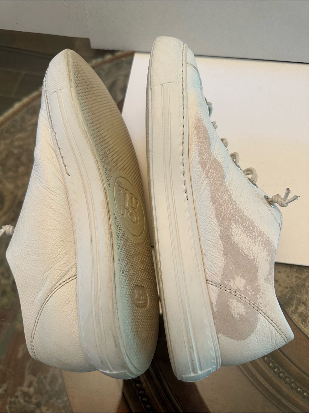 Pre-owned Paul Green Platform Sneaker Women White Leather Low-Top Sneakers Size - Picture 11 of 17